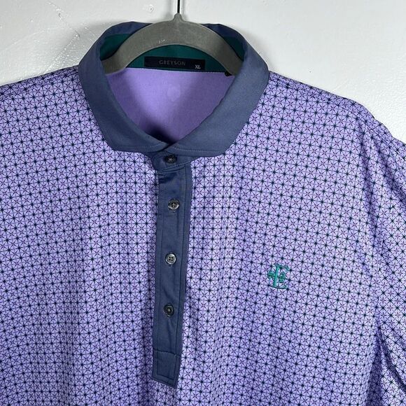 Greyson Golf Polo Shirt Top Purple Sunburst Size XL Embroidered E - Picture 6 of 16